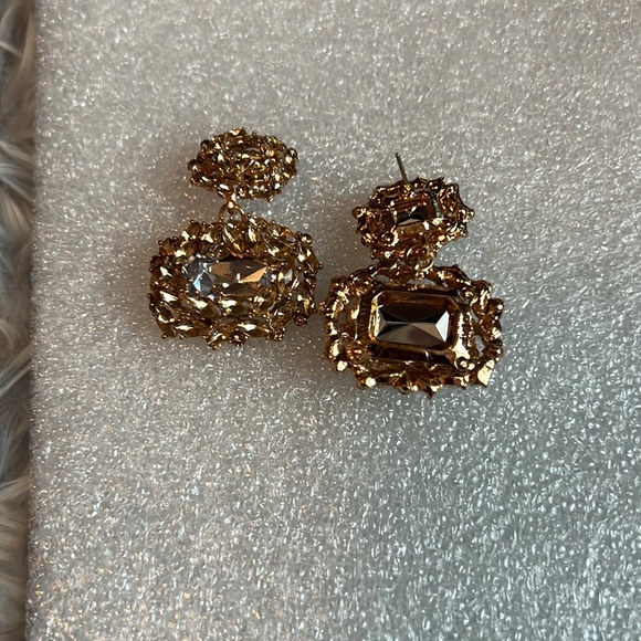 Rhinestone Crystal Earrings - Picture 3 of 4